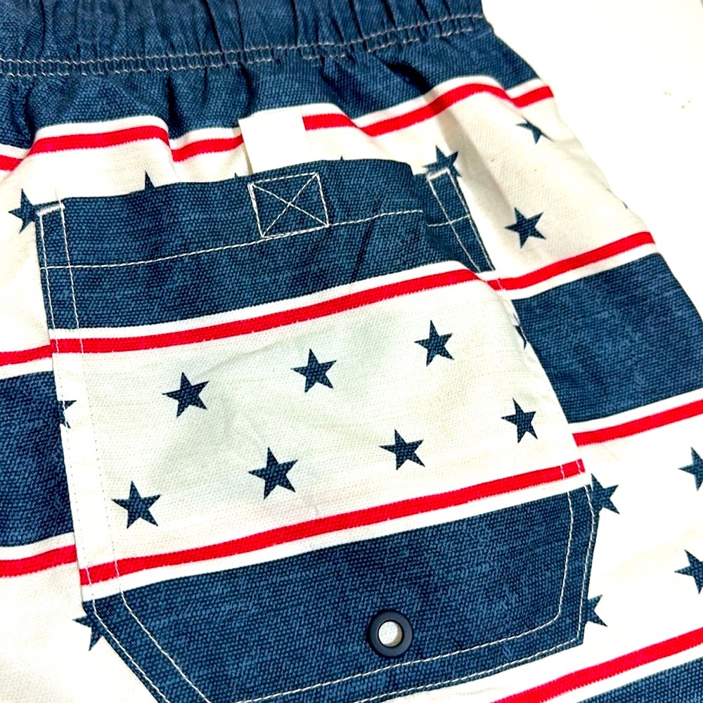 George Patriotic Red Blue White Swim Trunks LG 36-38 NWT - Picture 8 of 8